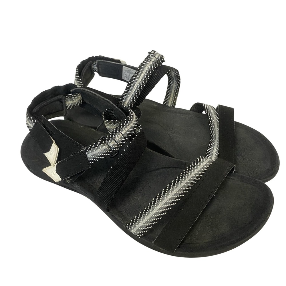 Merrell District Mendi Backstrap Sandals Womens 8 Black Slingback Strappy